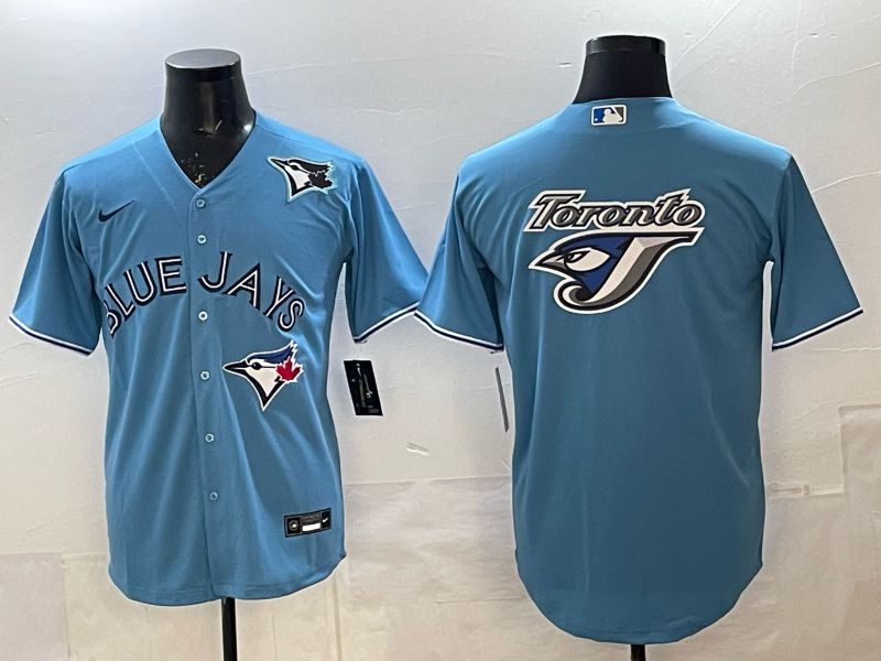 Men 2025 Toronto Blue Jays Blank Light Blue Game Nike MLB Jersey style 014->toronto blue jays->MLB Jersey